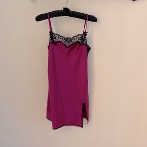 Fuchsia/black lace Victoria’s Secret Nightie
